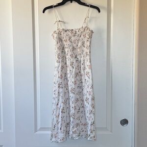 Reformation SABLE Smocked Bodice Midi Dress